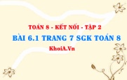Bài 6.1 trang 7 Toán 8 Kết nối tri thức Tập 2